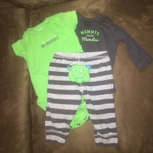Boys 3 month 3 piece outfit EUC